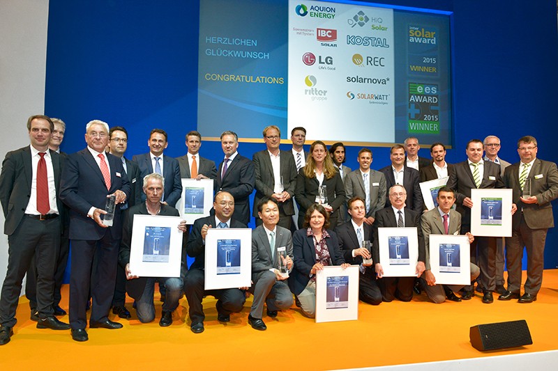 Gewinner des Intersolar Award 2015 (Foto: Solar Promotion GmbH)