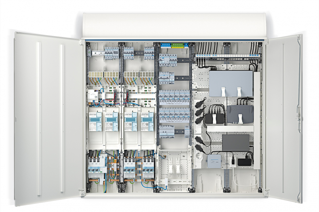 -	Die neue verbesserte Technikzentrale von Hager. (Fotos: Hager)