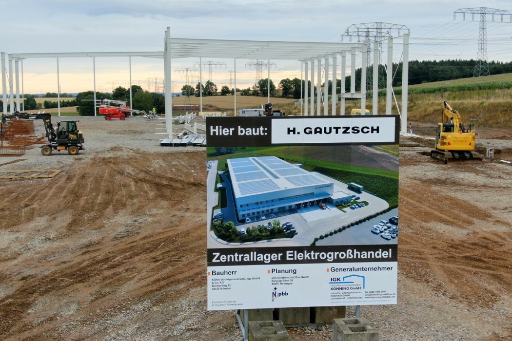 Hier entsteht das neue Gautzsch-Lager in Limbach-Oberfrohna (Foto: Gautzsch)